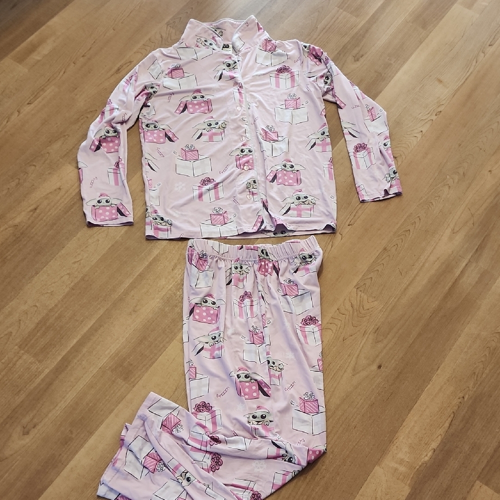 munki munki Star Wars Baby Grogu Gift Print Pajama Set
